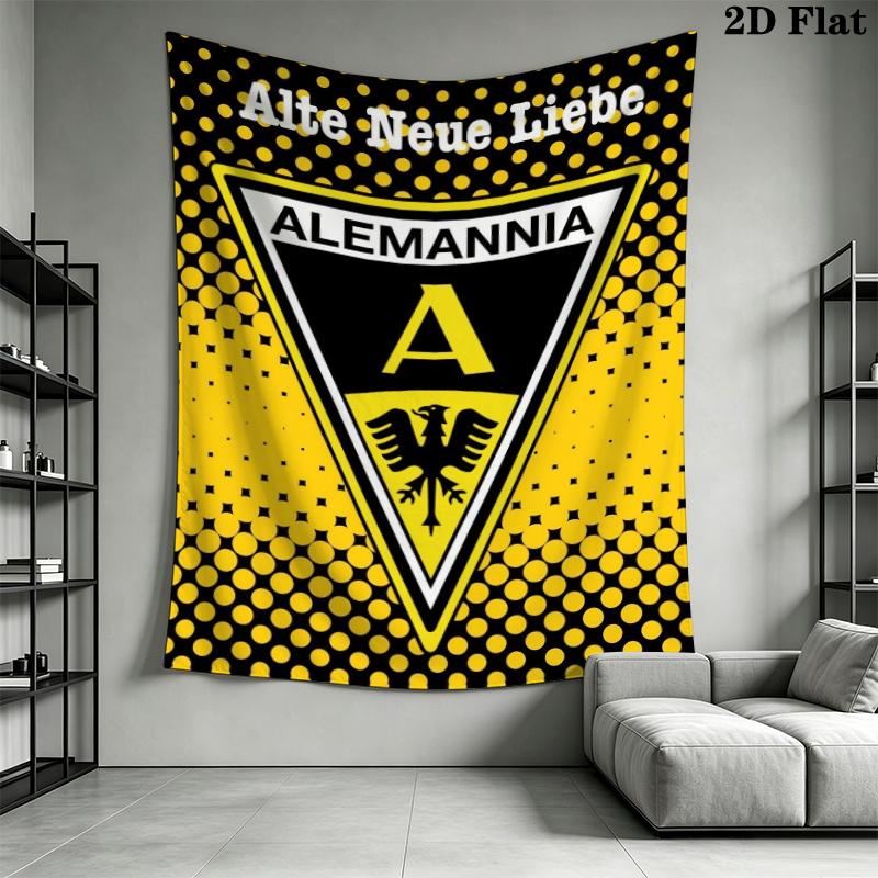 Alemannia Aachen Wall Tapestry Aesthetic Wall Hanging Printed Fabric Blanket Decorative Tapestries for Bedroom Living Room Home Decor