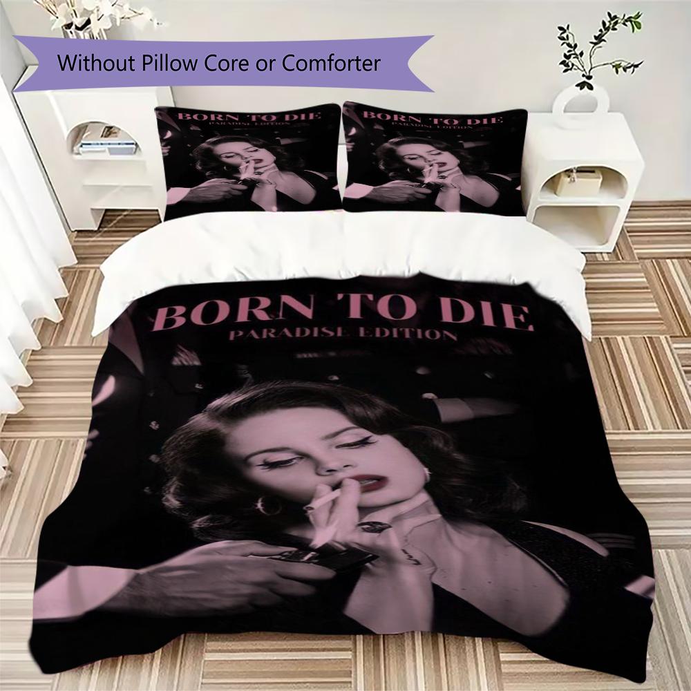 Lana Del Rey Pattern Bedding uilt Set uilt Cover Pillowcase Home Decoration Birthday Gift (1 * duvet cover + 2 * pillowcase without core)