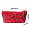 Zipper Design Pencil Case Strawberry Print Cosmetic Bag Trendy Makeup Pouch  School Supplies