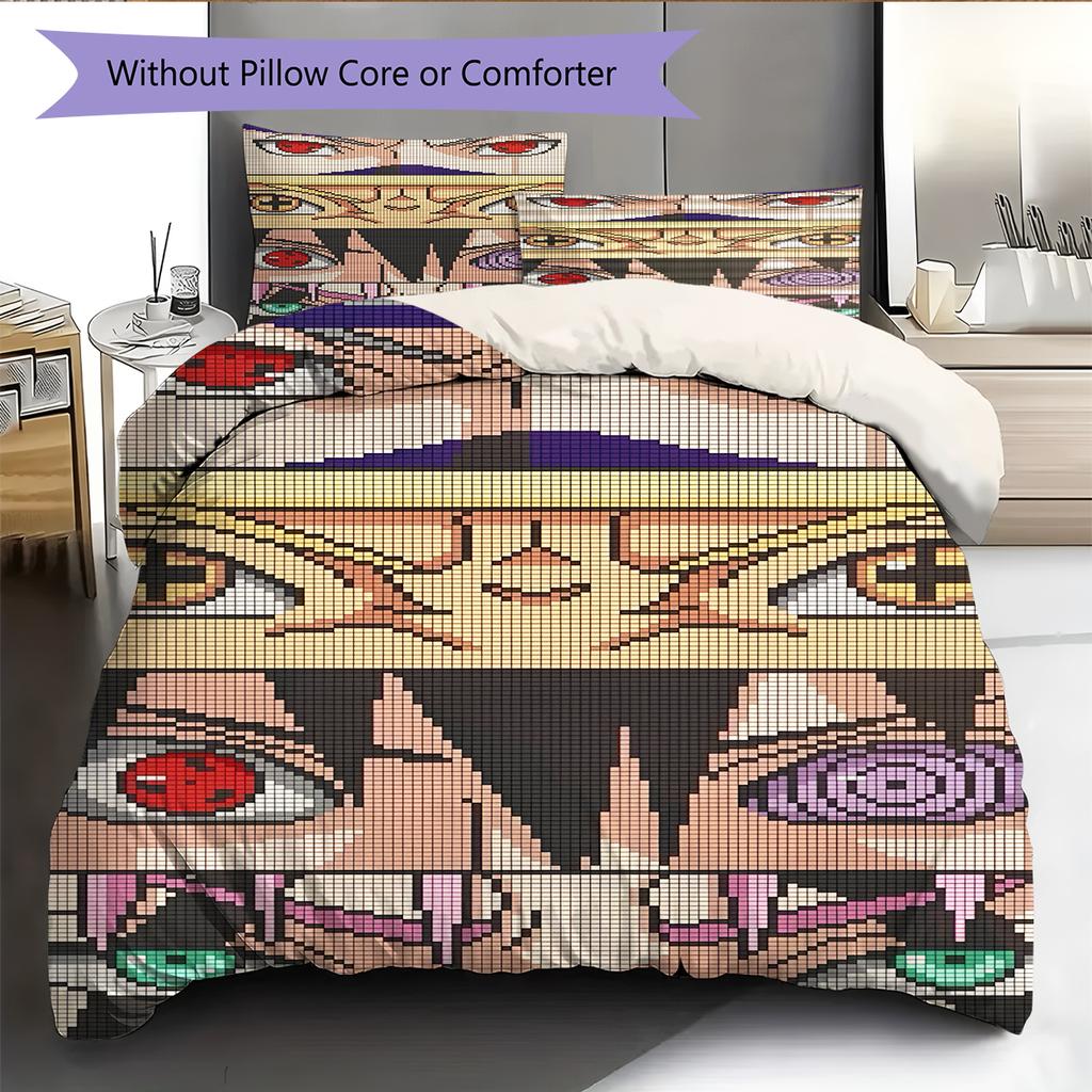 Мультяшный Узор Комплект Постельного Белья Одеяло Пододеяльник Наволочка Домашний Декор Подарок на День Рождения (1 пододеяльник + 2 наволочки, без наполнителя)