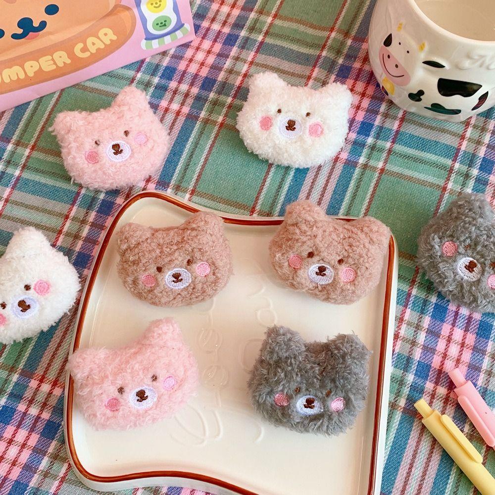 Cute Plush Bear Brooch Soft Clothes Badge DIY Decoration Accessories Animal Brooches  Girl