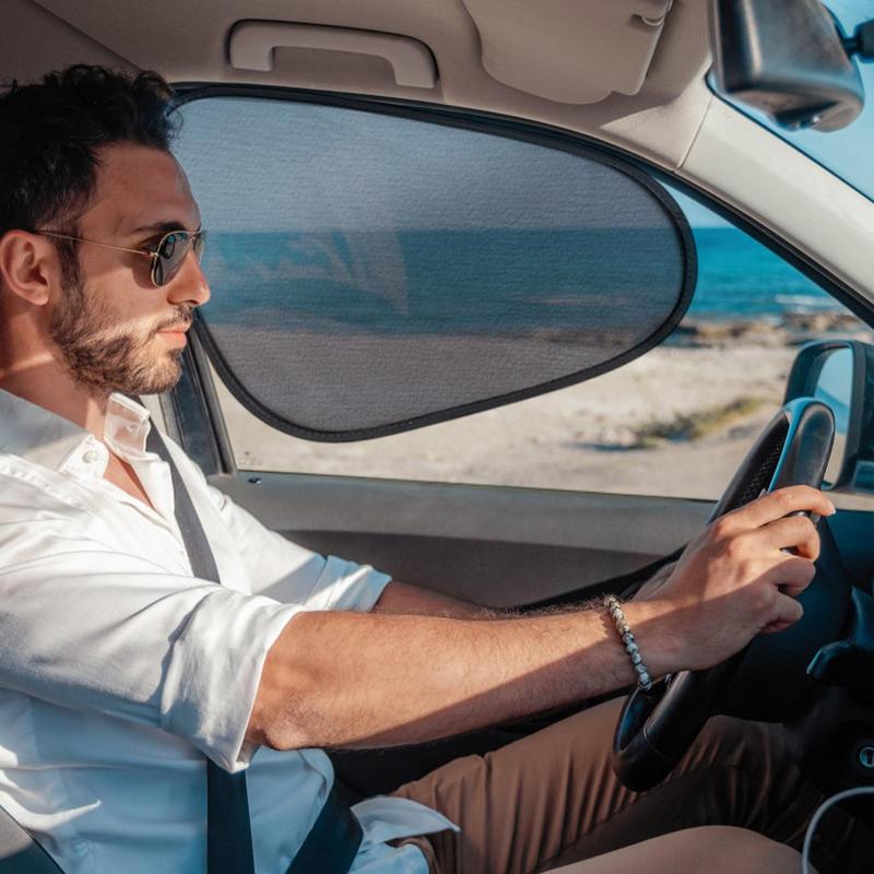1 пара новых автомобильных сеток с электростатической адсорбцией, солнцезащитная шторка для бокового окна автомобиля, сетка для окна, боковая шторка для внедорожников