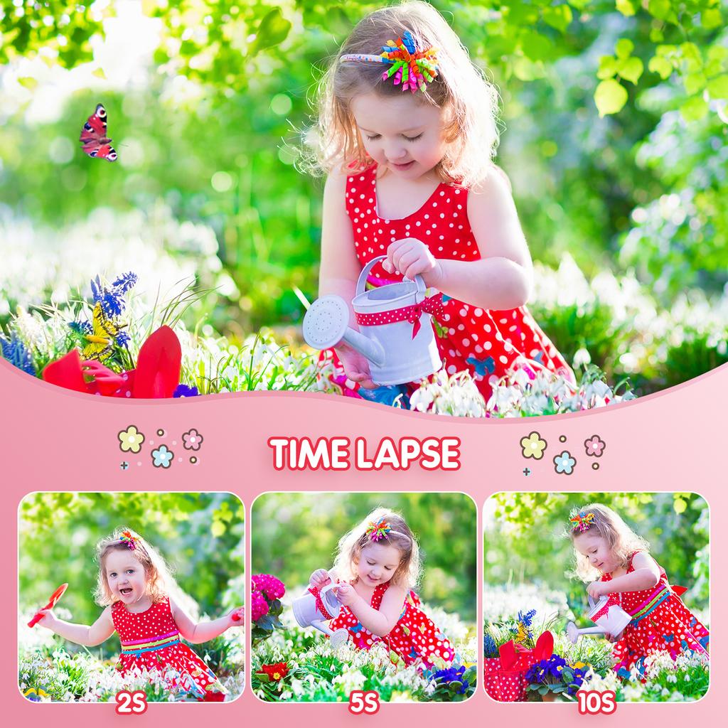 Детские игрушки для камер с 2-дюймовым экраном IPS, цифровые камеры, фотосъемка, селфи с картой на 32 ГБ, обучающая игра для девочек и мальчиков, подарок на день рождения