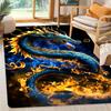 1Pcs Anti Fatigue Kitchen Rugs, Fire Dragon Print Waterproof Non-Slip Thick Cushioned Kitchen Mat Heavy Duty Comfort Standing Mat for Kitchen