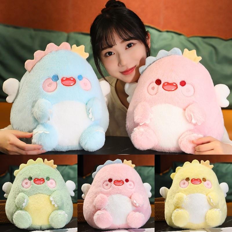 Милая плюшевая игрушка-подушка Ангел Динозавр для детей, набивка ПП-хлопком, мягкая ткань, идеальный подарок на день рождения, 30*26см