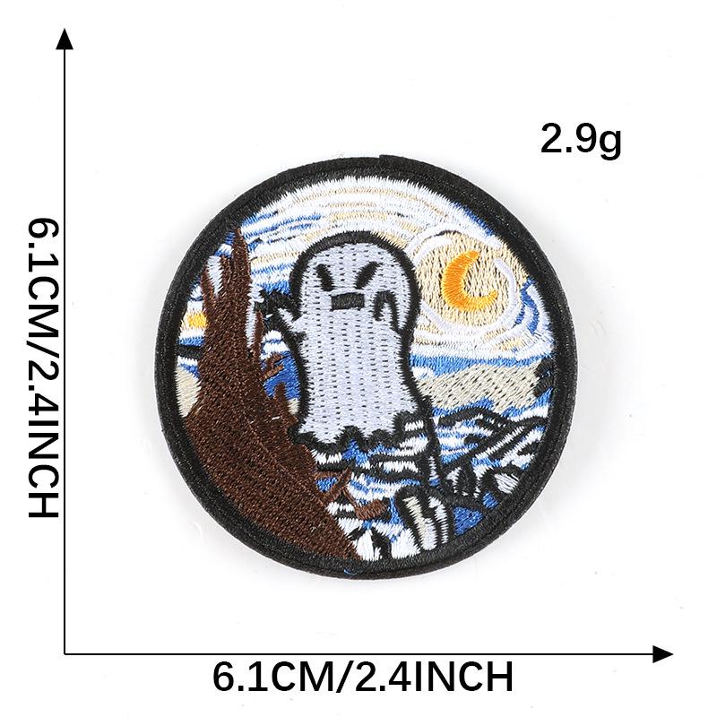 Наклейка-вышивка с изображением призрака-череп: Одежда и обувь Аксессуары