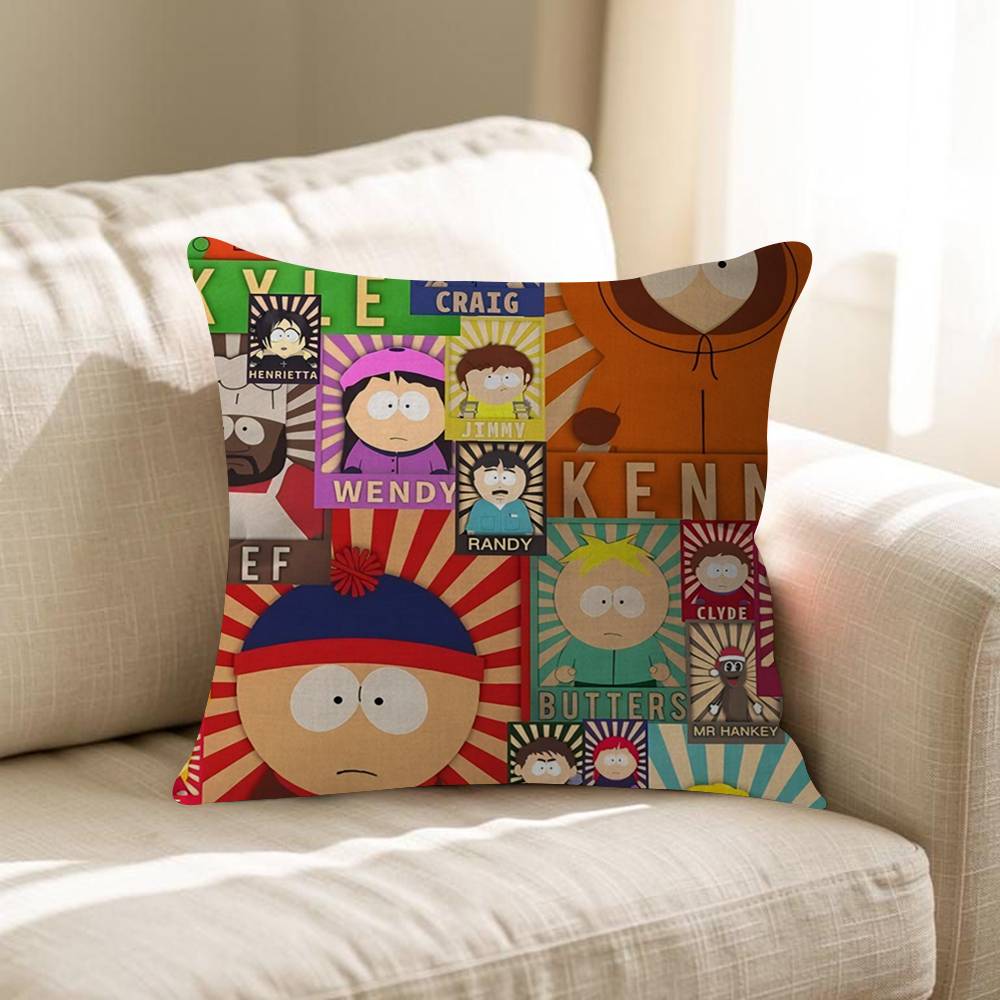 Funny Cartoons Souths Parks Cushion Cover Decorative Pillow Sofa Home Decor Case Pillow Cases
