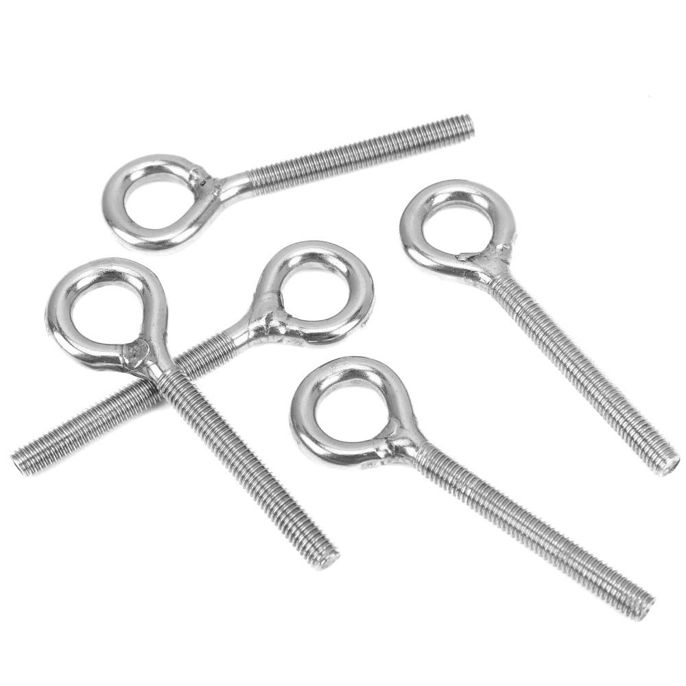 10Pcs Stainless Steel Ring Bolts M5 Eye Ring Bolt Durable Eye Bolt Pipeline Gate Valves