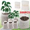 300Pcs Garden Seedling Bag Non-woven Fabric Biodegradable Bag Greenhouse Orchard Vegetable Flower Transplant Breeding Container