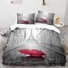 3D Print Eiffel Tower Bedding Set Duvet Cover Set With Pillowcase 2/3pcs Comforter Cover For Bedroom Decor