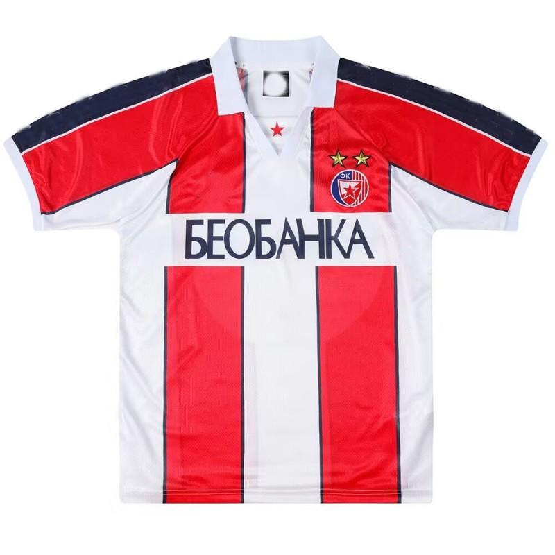 Vintage Red Star Belgrade Football Jersey 1995-1997 Away Home Retro Soccer Shirt Men Women Adult Wear