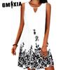 Women's Fashion Summer Spring Floral Print Sleeveless Casual Dresses