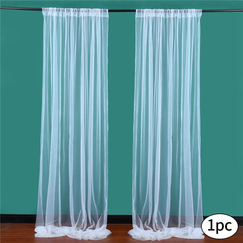 Tulle Curtain White Background Roller Curtain Wedding Party Arch Drape Hotel Banquet Outdoor Activities Decorative Valance Drape