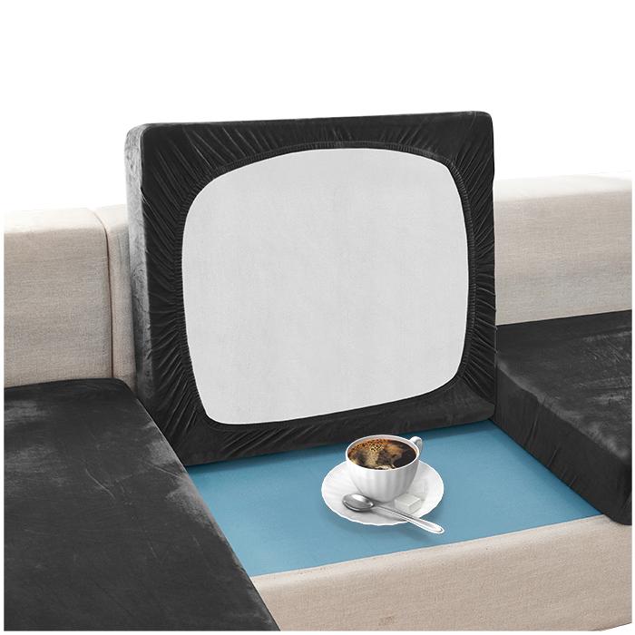 Sofa Seat Cover, Velvet, Black 50-65Cm