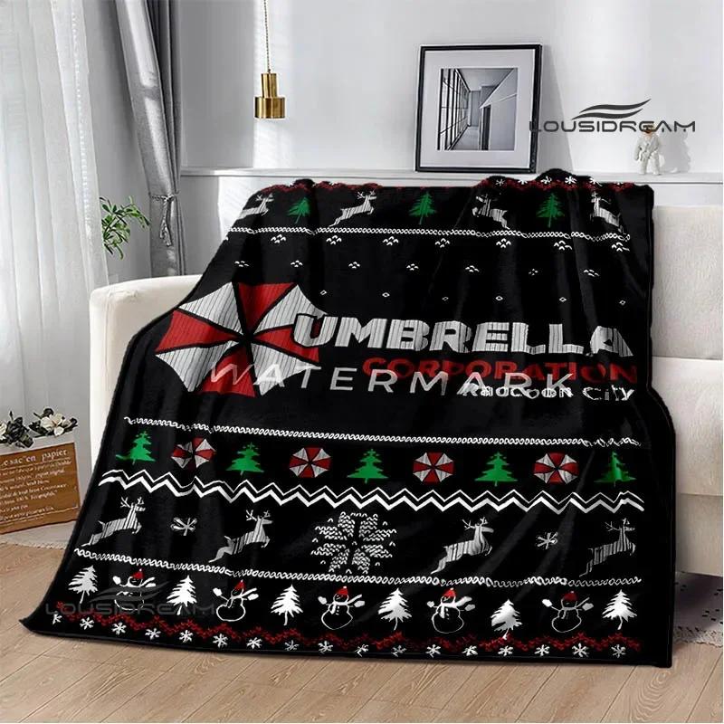 R-Resident Evil Покрывала с принтом Umbrella Плед для пикника Фланель Теплое одеяло Домашние дорожные одеяла Подкладки для кровати Подарок на день рождения