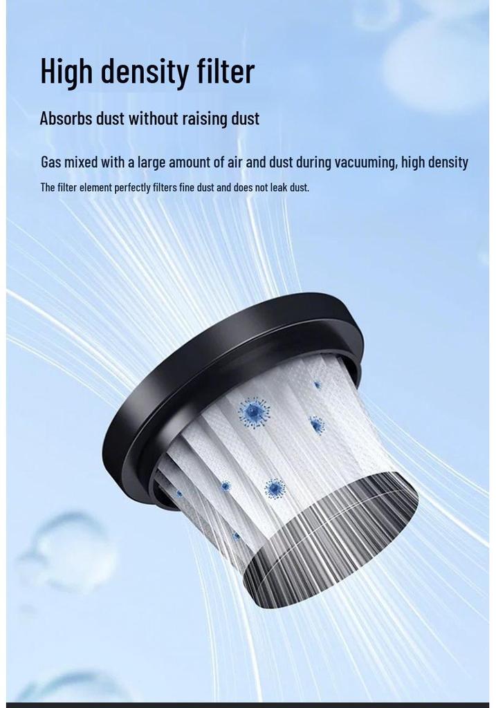 High-Power Wireless Dual-Use Handheld Car Vacuum Cleaner with LED Light
