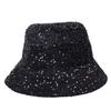 New sequined bucket hat female European and American hip hop wind basin hat TikTok popular spot visor