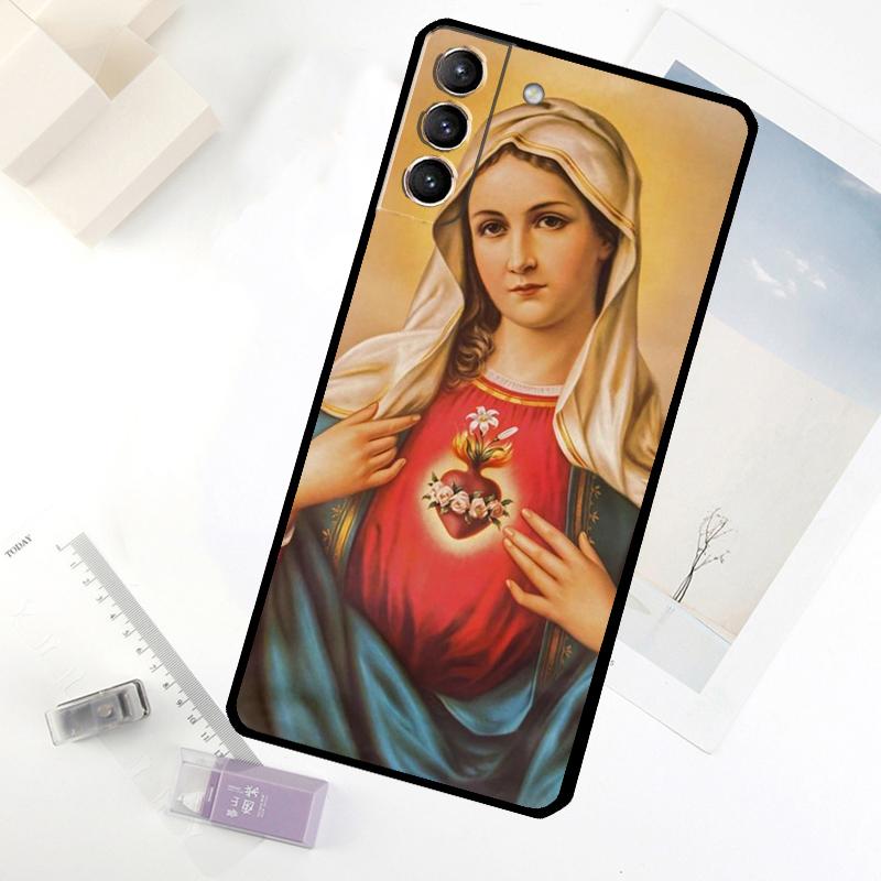 Virgin Mary Hope Religious Art Phone Case For Samsung Galaxy S25 S24 S23 S22 S21 S20 S26 Ultra S10 Plus S23 FE S25 FE Cover