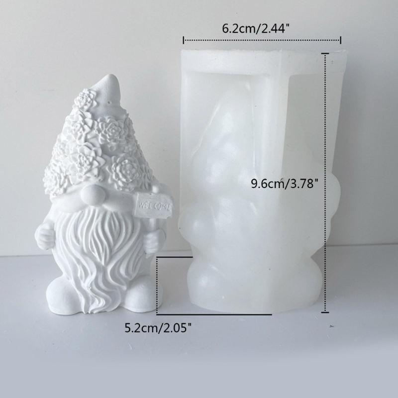 Силиконовая форма, форма для гнома, 3D форма для гнома, эпоксидная форма для гнома, гипсовая форма для мыла, форма для гнома из смолы, рождественские украшения для дома