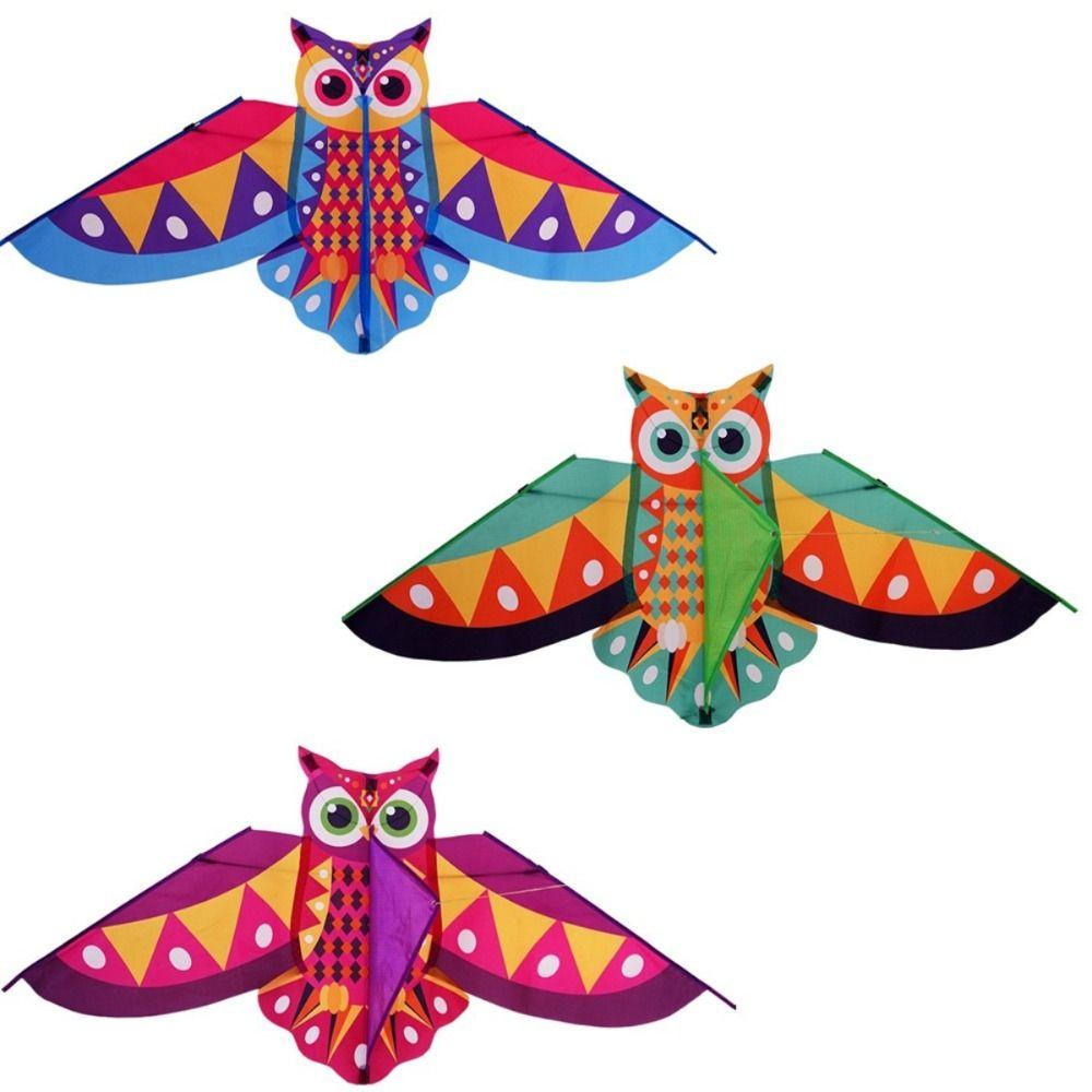 Long Tail Colored Owl Kite Easy To Fly Plastic Flying Toy New Children's Kite Outdoor Sports