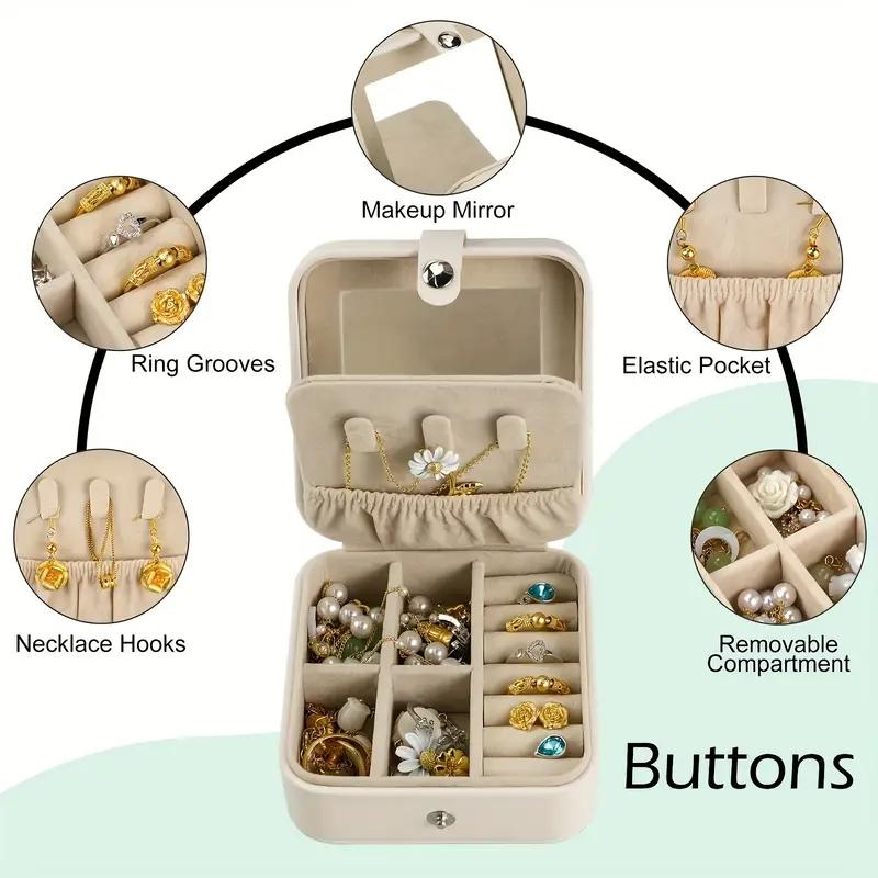 Подарочная коробка для хранения ювелирных изделий, шкатулка для драгоценностей, серьги, ожерелье, кольцо, органайзер для ювелирных изделий, коробка для макияжа, органайзер для хранения косметики