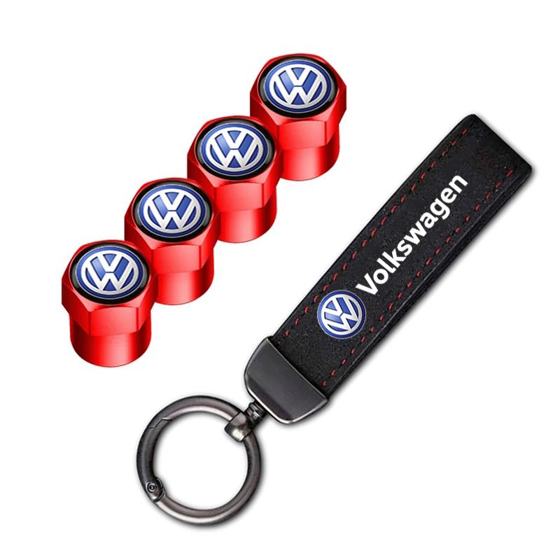 Car Tire Wheel Valve Caps Cover/Car Key Chain Ring Keychain For VW Golf Tiguan Jetta Passat T5 Polo Touran GTI Caddy Transporter zq2