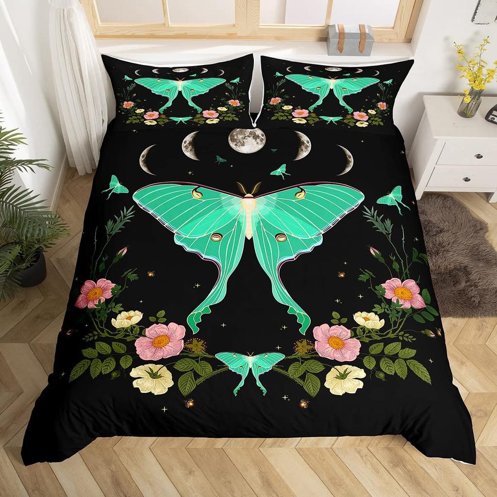 3D Dreamy Night Galaxy Purple Butterfly Printed Purple Flying Duvet Cover Комплект постельного белья для детей, девочек, подростков, взрослых, 3 пододеяльника