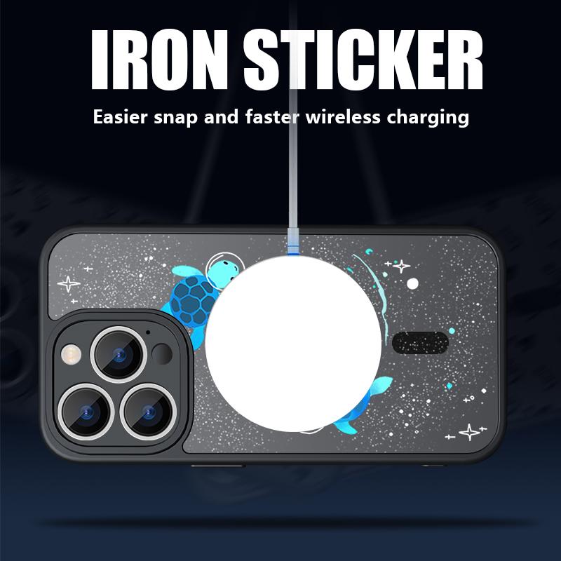 Чехол с рисунком Морская черепаха, Ракушка, Кит для iPhone 17 Pro Max Funda iPhone 16 15 14 13 Pro Max Прочный Бампер Магнитный Для Magsafe Ударопрочный Чехол