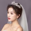 Блестящая Корона Аксессуар для Волос Элегантная Принцесса Стразы Тиара Серебряная Цветочная Корона Свадебная