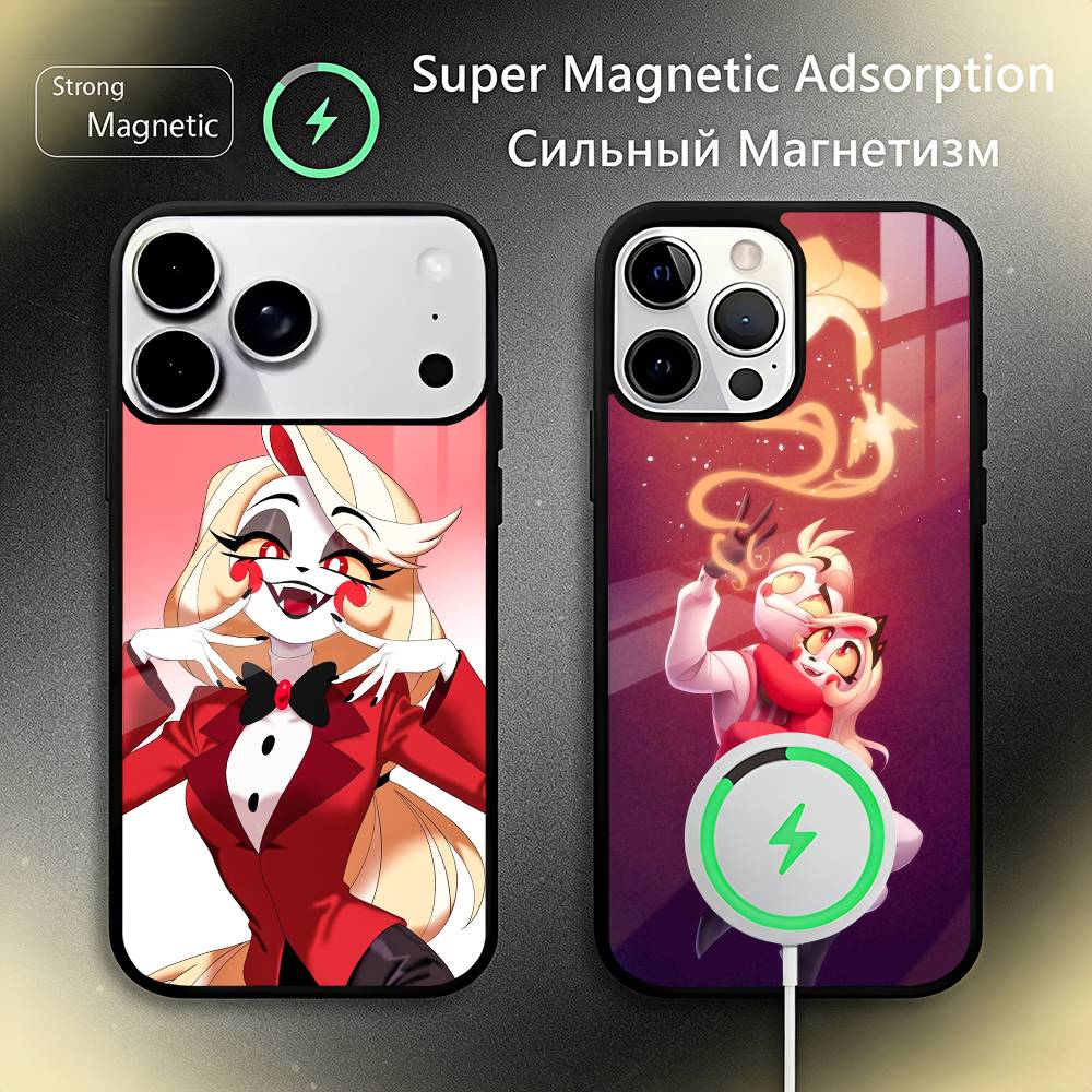 H-Hazbin H-Hotel Charlie Morningstar Phone Case For IPhone17 16 15 14 13 12 11 Plus Pro Max Plus Wireless Charger Cover Funda