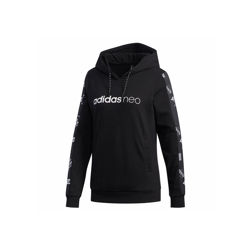 adidas Толстовка Neo Favorite Casual Sport Pullover Women Tops Black FK6928
