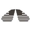 2x Matte Black Rear Window Sticker USA Flag Graphic Decal For Toyota RAV4 19-21
