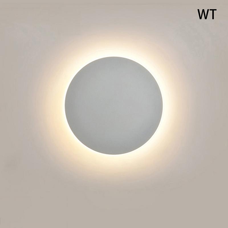 Современные круглые настенные светильники светодиодные вверх и вниз настенные лампы дом ТВ стена спальня прикроватная гостиная настенный светильник