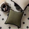 Retro Cushion Cover Black Border Waist Pillow Cover French Medieval Style Pillowcase  Hotel