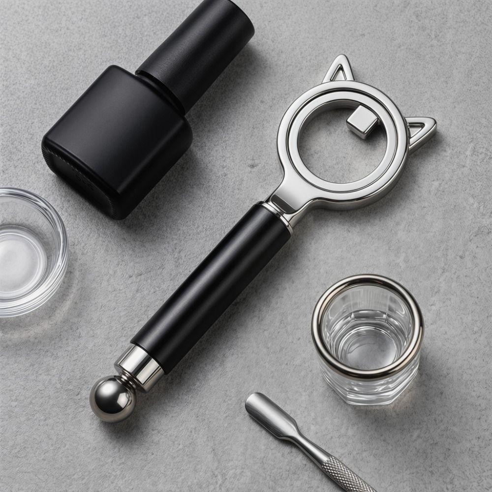 Non-slip Handle Magnetic Nail Art Tool Circular Ring Hollow Cat Eye Magnet Beginner Friendly