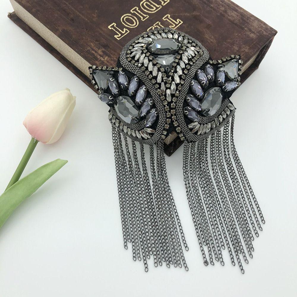 Rhinestone Fringe Shoulder Mark Brooch Shoulder Flash Jewelry Theatre Armband  Party