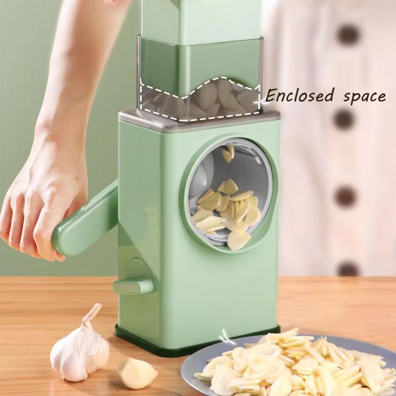 Многофункциональная овощерезка, ручная бытовая кухонная принадлежность, терка, измельчитель овощей, 3 в 1, круглый резак, спиральная нарезка картофеля