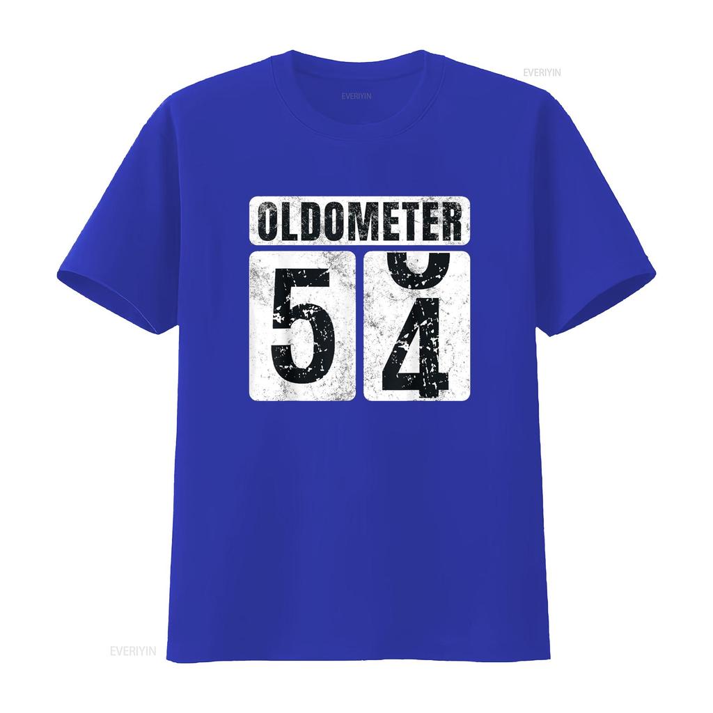 Oldometer 54 Футболка Винтажная Смешная Идея для 54-го Дня Рождения винтажный Стиранный с принтом мужская дизайнерская одежда Повседневный Эластичный Дышащий