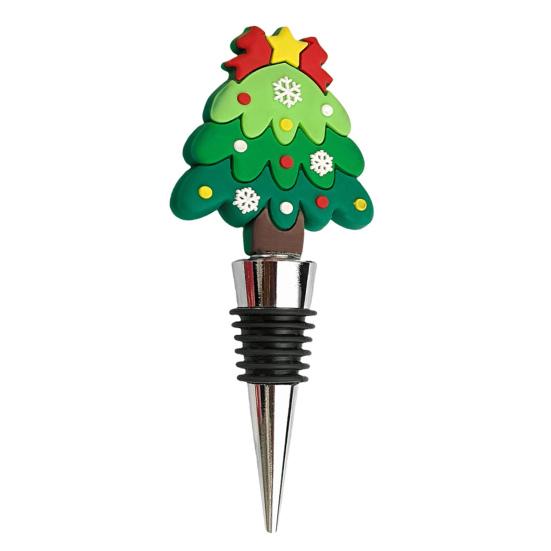 Yousheng Рождественская винная пробка для бутылок Санта-Клауса, снеговика, рождественской елки, винная пробка, укупорщик для пивных бутылок для праздничного домашнего декора