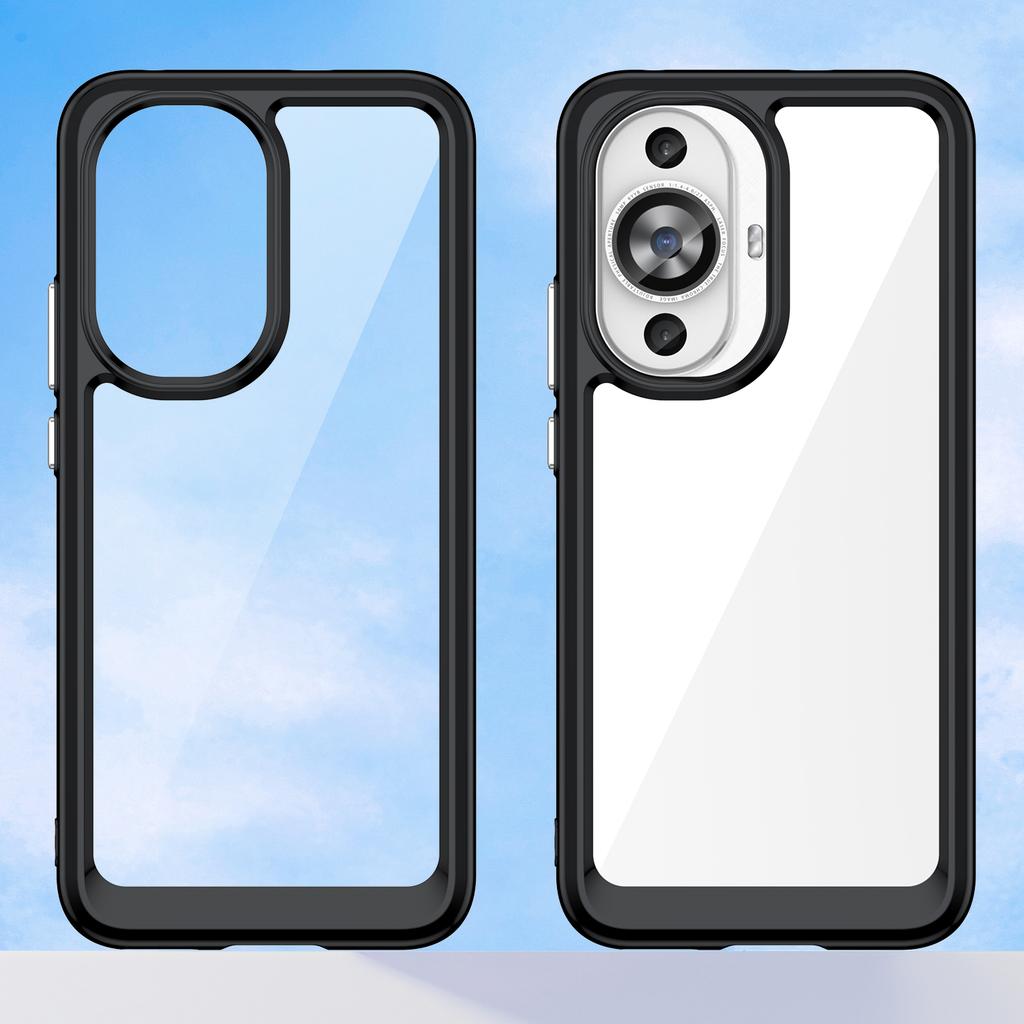 Для Huawei Nova 12S Прозрачный чехол Чехол-бампер для Nova 12S Жесткий полупрозрачный Мягкая рамка Телефонный бампер Для Huawei Nova 12S