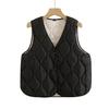 New Middle-aged and Old Mothers Wear Down Cotton Vests, Women's Autumn and Winter Velvet Thermal Vest, and Wear a Vest Jacket.