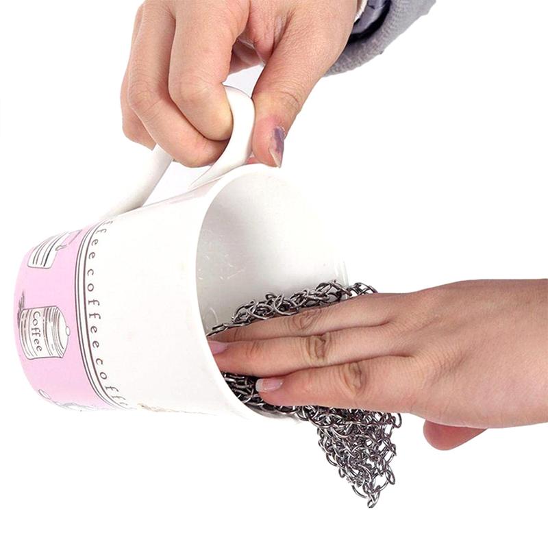 Кольцо для чистки кухни из нержавеющей стали, очиститель для цепной щетки, аксессуары для многоразовой мойки, инструмент для чистки дома