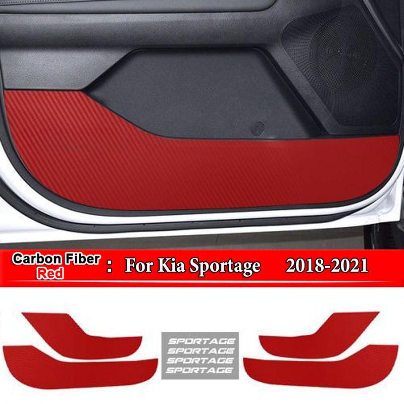 Для Kia Sportage K2 K3 K4 KX3 K5 KX5 KX7 Автомобильные Внутренние Накладки на Дверь Против Загрязнения Узором под Углеродное Волокно Наклейки Защитные Аксессуары