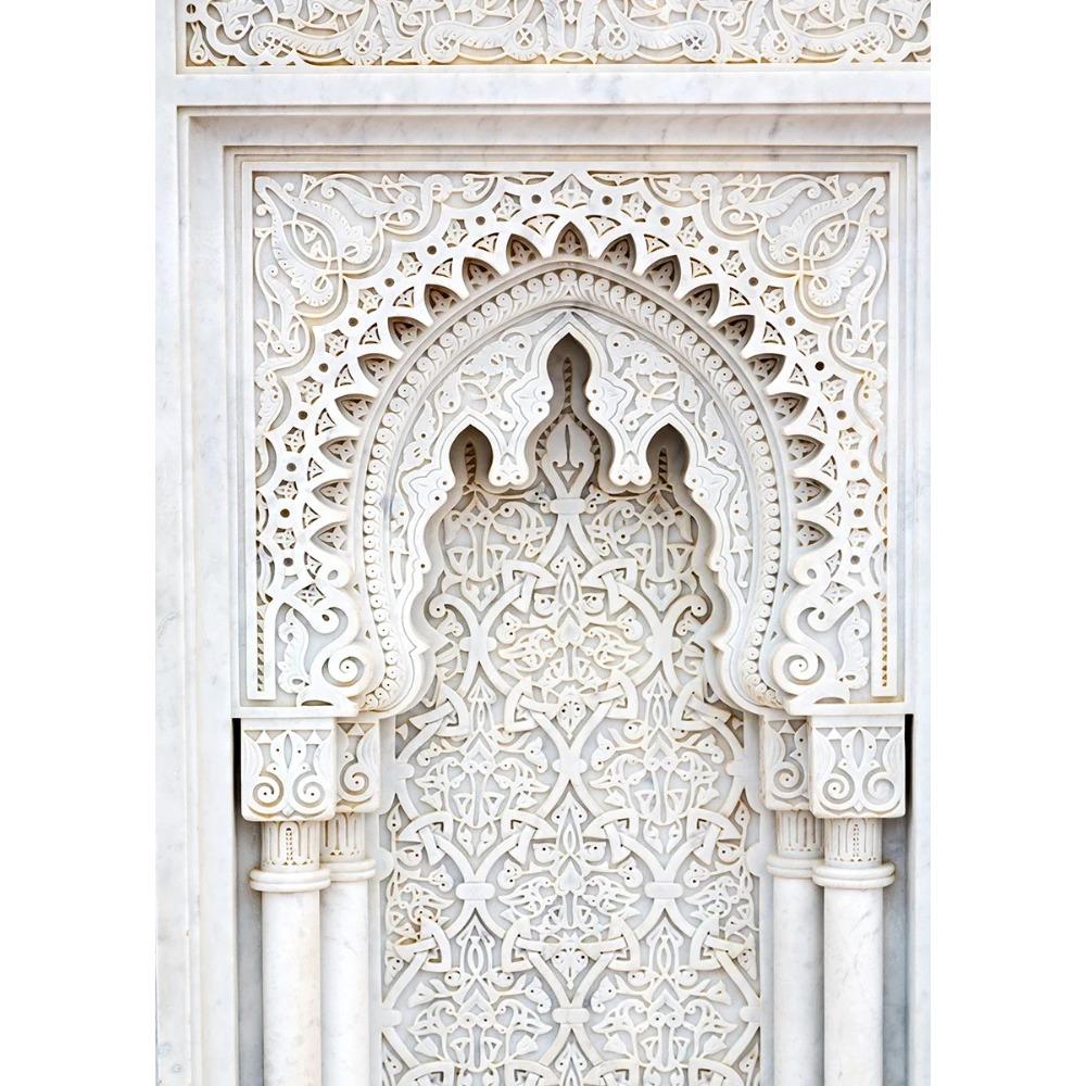 Moroccan Door Arab Canvas Print Islamic Muslim Wall Architectural Wall Art Poster for Living Room Bedroom Eid Al-Fitr Home Decor