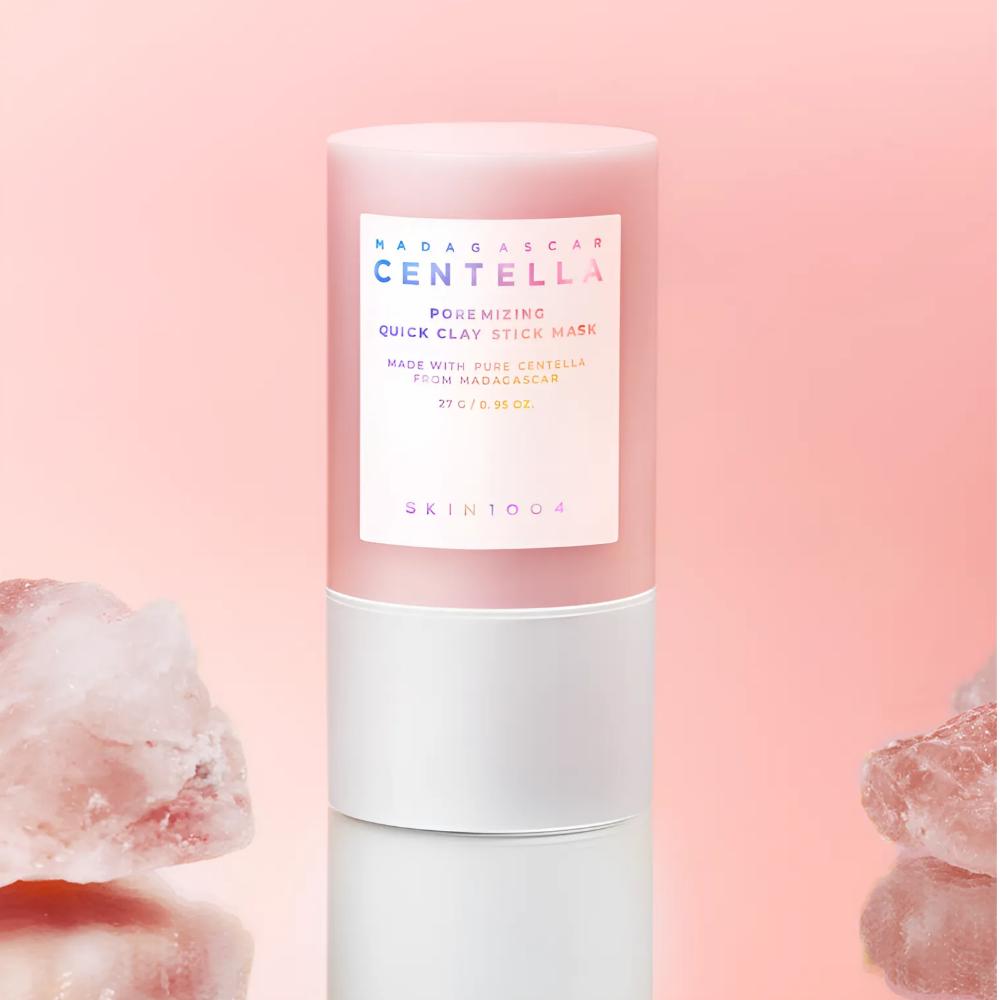 Skin1004 Мадагаскарская Центелла Поризинг Быстродействующая Глиняная Маска-Стик 27г – Быстрое и Легкое Удаление Черных Точек / Контроль Себума с Каолином для Гладкой Кожи