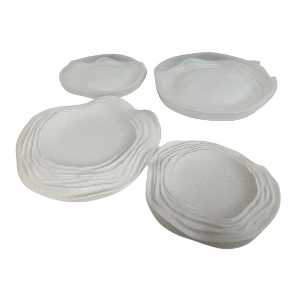Irregular Shaped Tray Mould Concrete Plaster Dish Silicone Molds Cement Jewelry Storage Plate Epoxy Resin Mold Crafts
