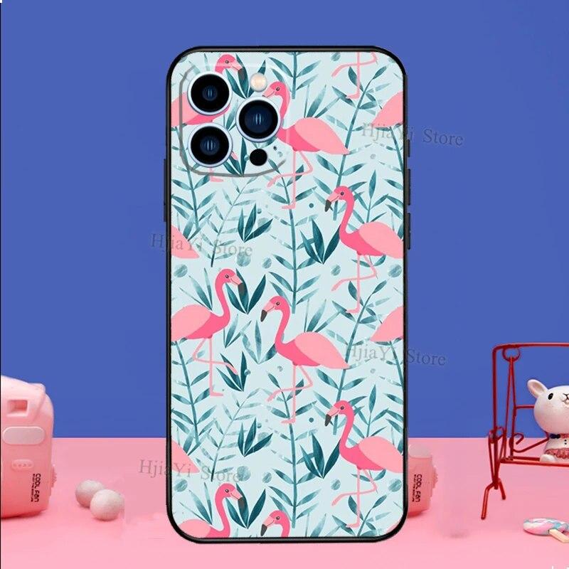 Pink Red Flamingo Phone Case For iPhone Samsung Galaxy Redmi Xiaomi Oppo OnePlus Note S A 7 8 9 10 11 12 13 14 20 21 22 23 53 54 Pro Max Plus Ultra