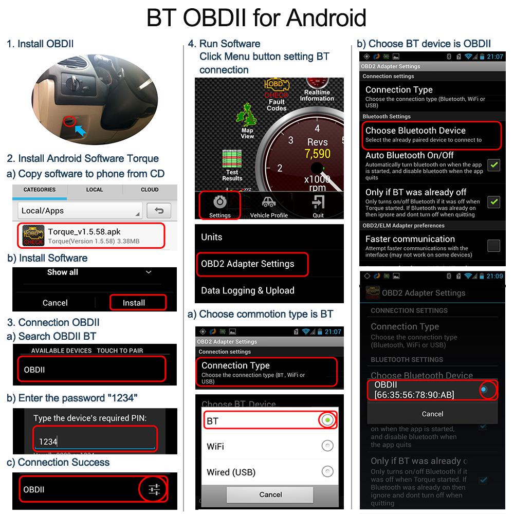 V02H2 1 V1.5 BT 2.0 Интерфейс OBDII Автомобильный Диагностический Сканер Считыватель Кодов Инструмент для Android