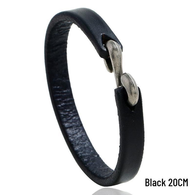 Мужские европейские и американские простые браслеты-аксессуары из коровьей кожи в стиле рок