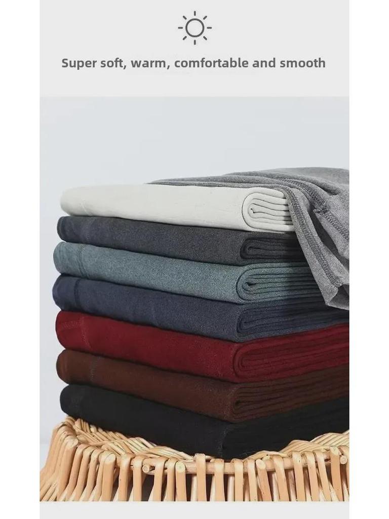 Men's Autumn/Winter Thick Thermal Bottoms - Versatile, Casual, Plus Velvet Cuffs